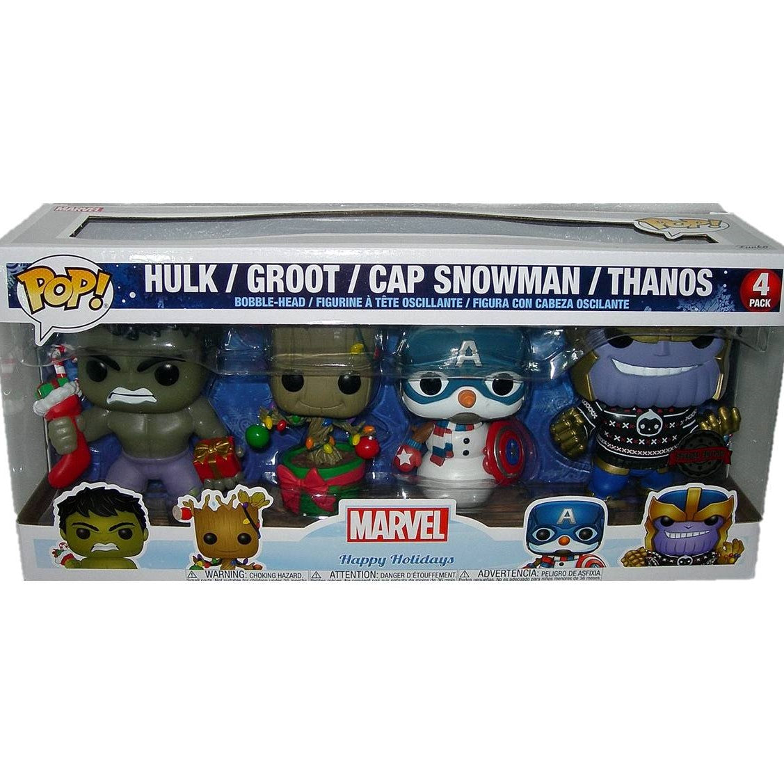 Infinity War - Iron Man, Captain America, Thanos & Groot 4 Pack - POP!  MARVEL action figure