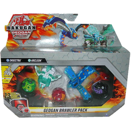 Bakugan Geogan Rising 5 Figure Brawler Pack with Aquos Insectra + Haos Arcleon - Front