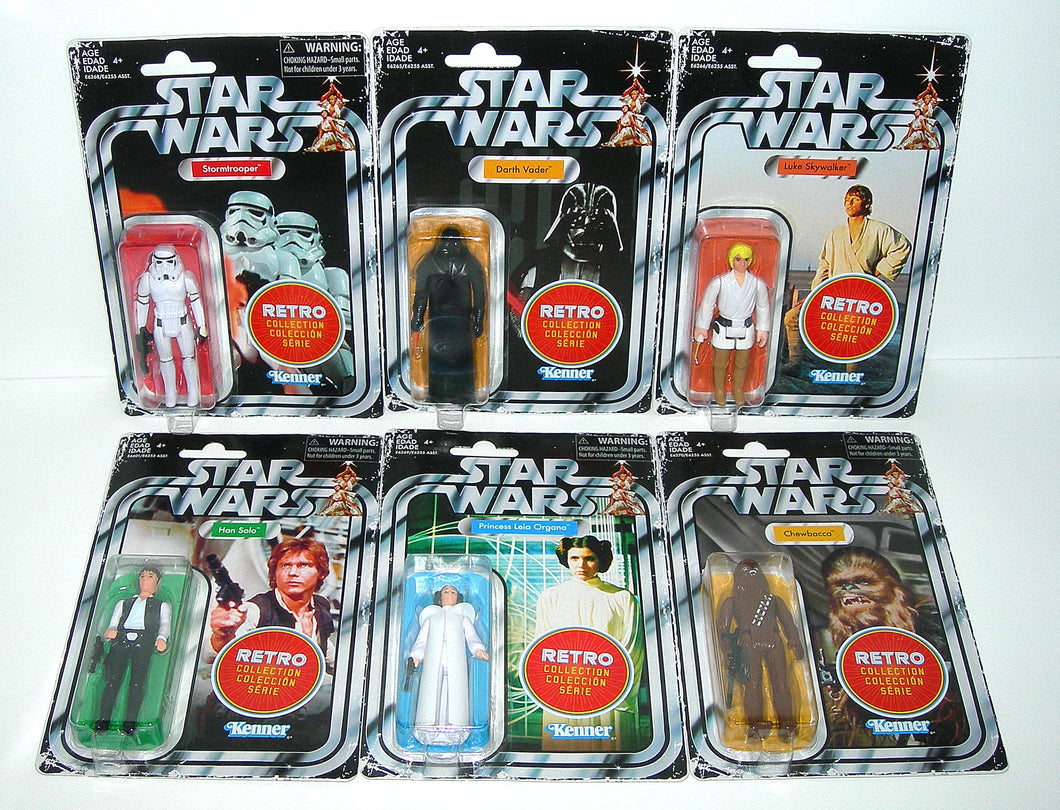 Star Wars Retro Collection Wave 1 Figures - Set of 6