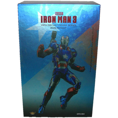 KingArts Iron Man 3 Iron Patriot 1/9th Scale Diecast Figure DFS004 - Front of Box