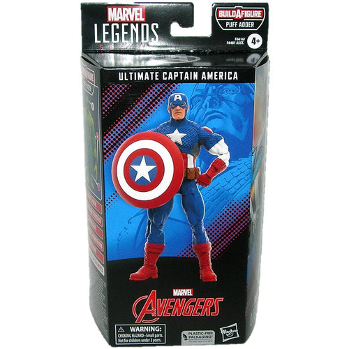 Marvel Legends 6-Inch Ultimate Captain America Action Figure Puff Adder BAF F6481 - Front