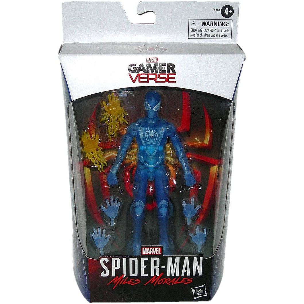 Marvel Legends Gamerverse Miles Morales 6-Inch Translucent Blue Camouflage Suit F0209 - Front