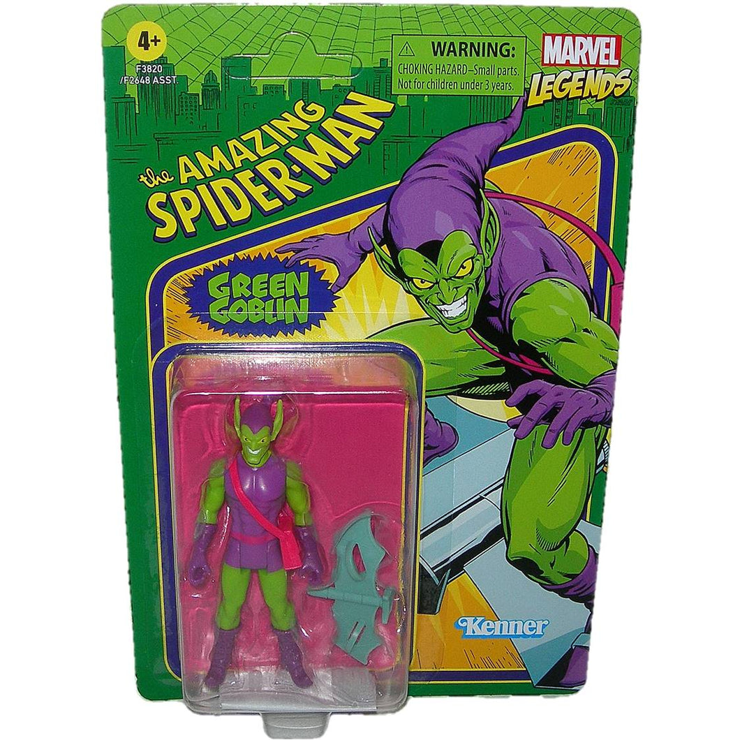 Marvel Legends Kenner Retro Collection 3.75 Inch Amazing Spider-Man Green Goblin Figure F3820 - Front