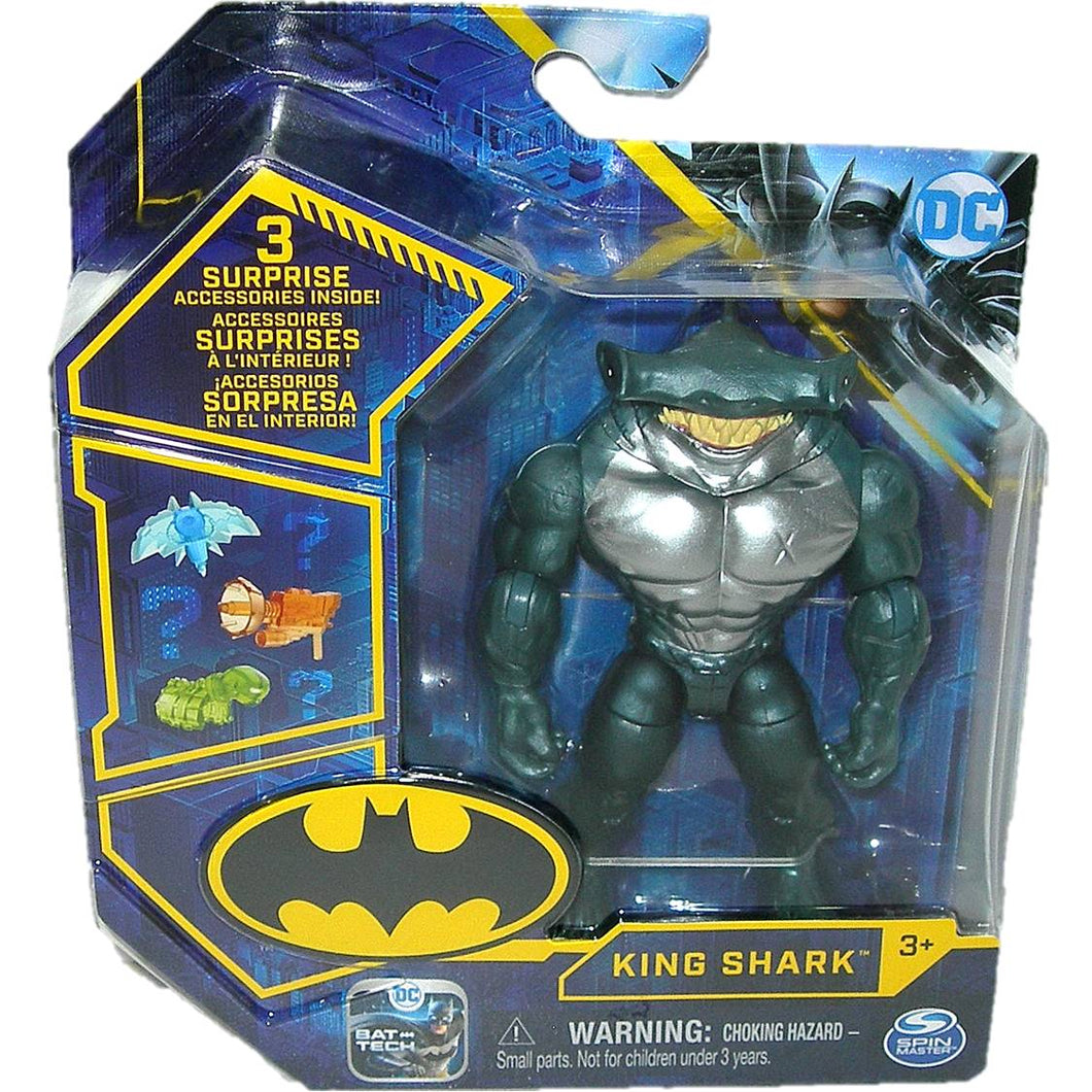 Batman 4-inch King Shark Metallic Chest Variant Action Figure