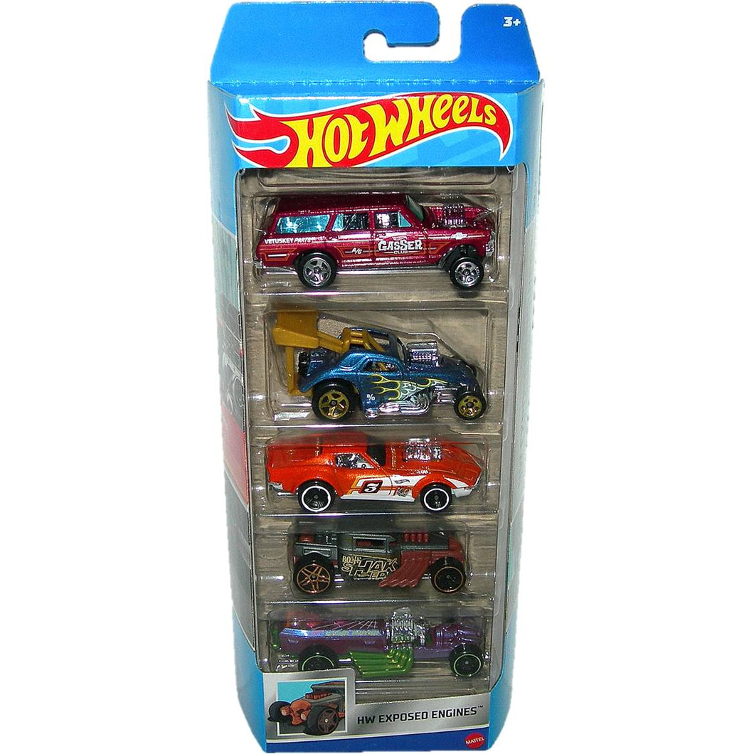 Hot Wheels HW Exposed Engines 5-Pack HFV90 - Front