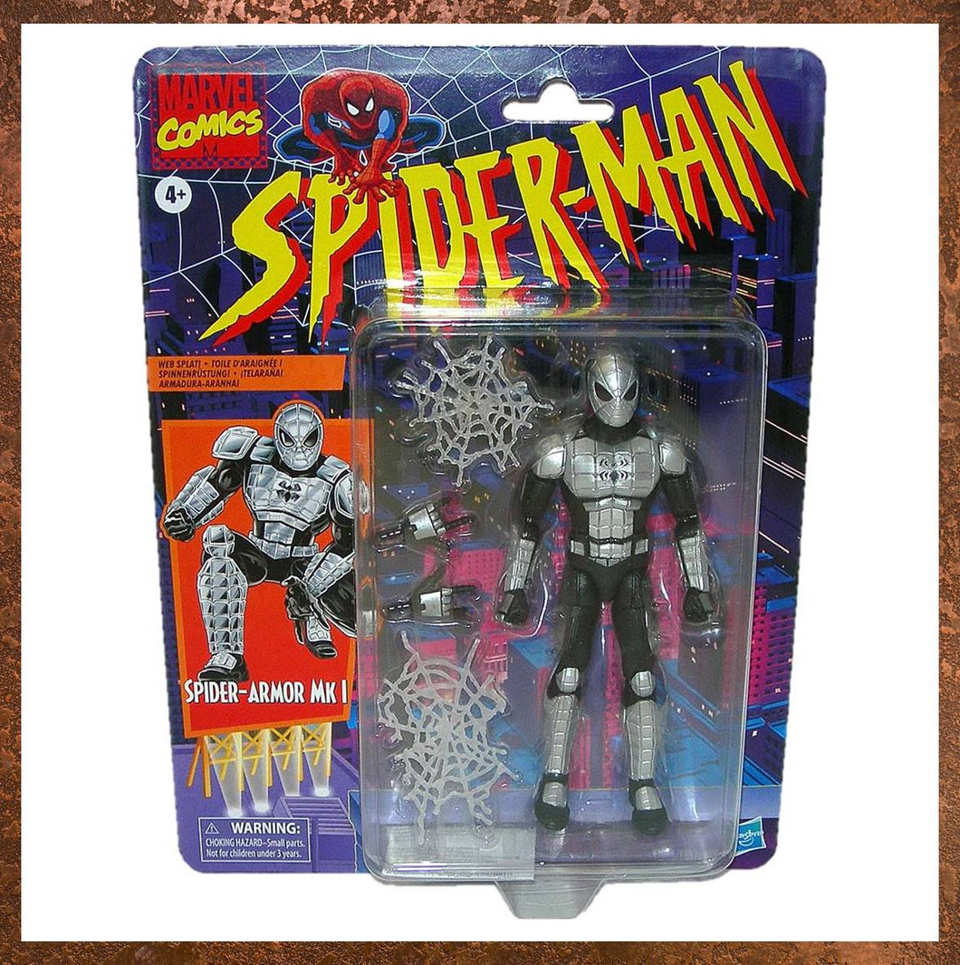 Marvel Legends Retro Collection 6-Inch Spider-Armour Mk 1 Spider-Man F3698 Action Figure - Gallery