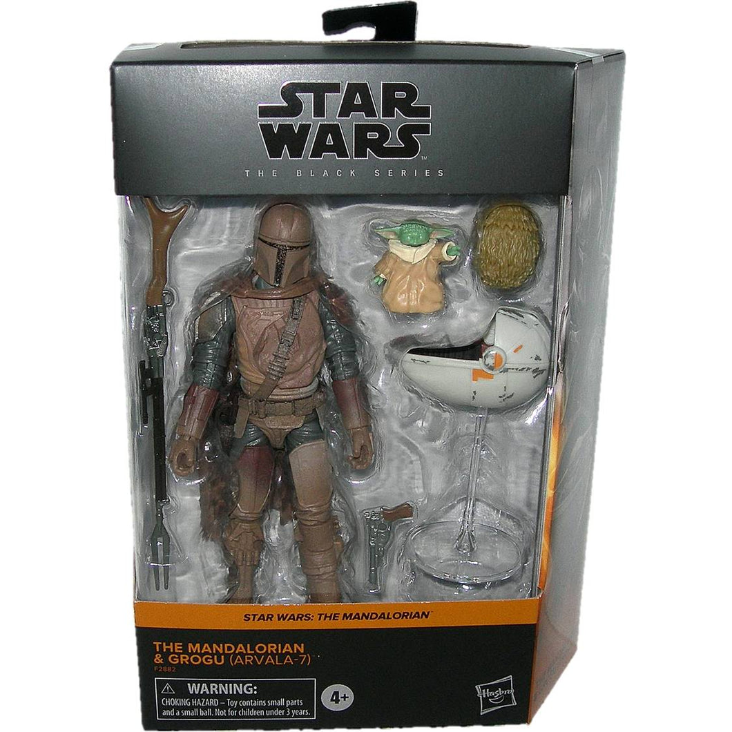 Star Wars Black Series 6-Inch The Mandalorian and Grogu Arvala-7 Action Figure - Front