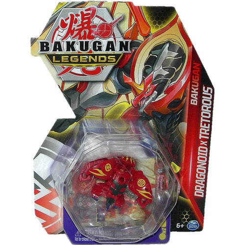 Bakugan Legends Darkus/Pyrus Dragonoid x Tretorous Bakucore Figure - Front