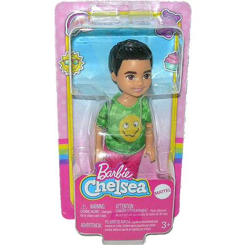 Barbie Chelsea Clubhouse Boy Doll with Emoji T-Shirt GXT37 - Front