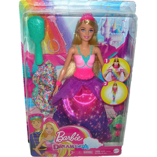 Barbie Dreamtopia 2-in-1 Transforming Barbie to Mermaid Doll GTF92 - Front