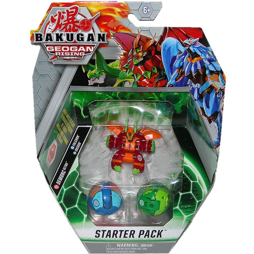 Bakugan Geogan Rising Pyrus Demorc Ultra, Aquos Falcron & Ventus Oxidox Bakugan Figure Pack