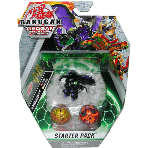 Bakugan Geogan Rising Darkus Dragonoid Ultra, Pyrus Viloch & Aurelus Harperion Bakugan Figure Pack